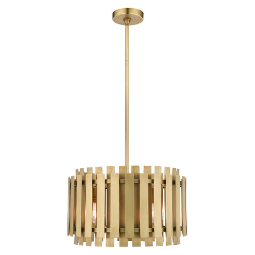 Greenwich 5 Light Natural Brass Pendant Chandelier (52048-08)