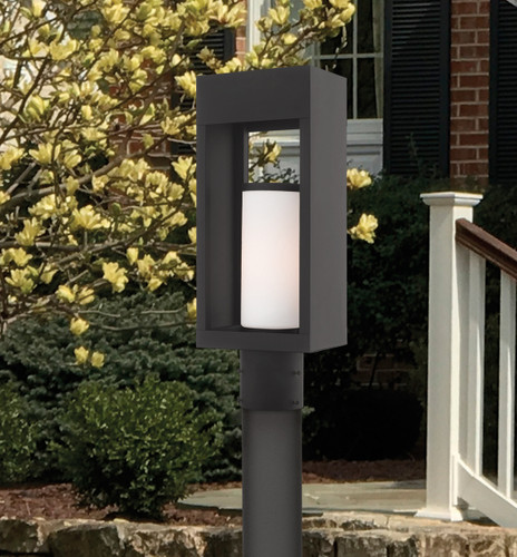 Bleecker 1 Light Black Outdoor Post Top Lantern (20984-04)