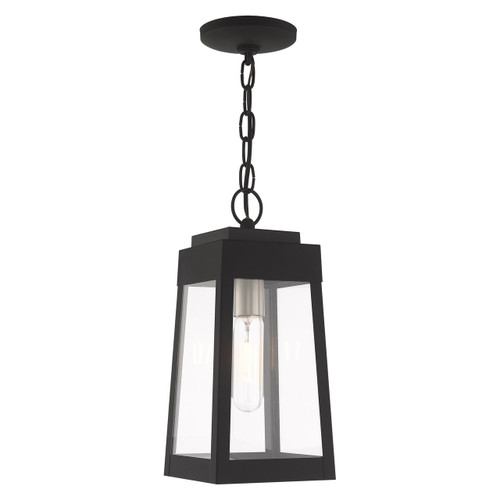 Oslo 1 Light Black Outdoor Pendant Lantern (20854-04)