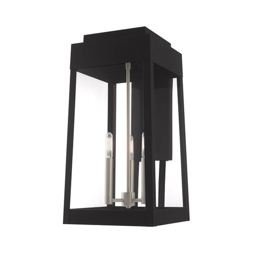 Oslo 3 Light Black Outdoor Wall Lantern (20858-04)