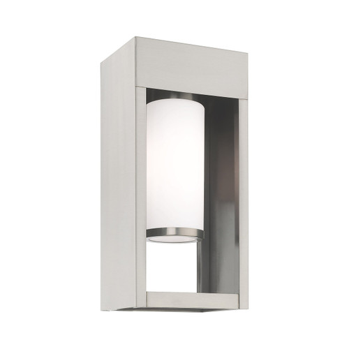 Bleecker 1 Light Brushed Nickel Outdoor Wall Lantern (20982-91)