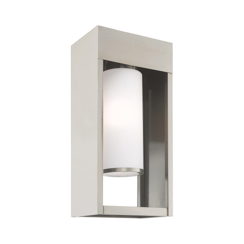 Bleecker 1 Light Brushed Nickel Outdoor Wall Lantern (20983-91)