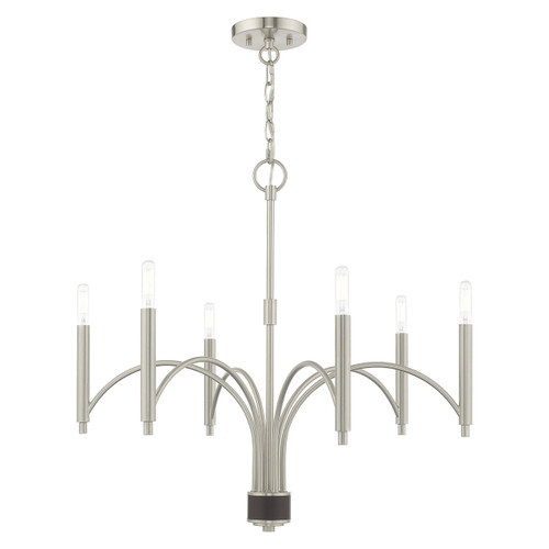 Wisteria 6 Light Brushed Nickel Chandelier (51336-91)