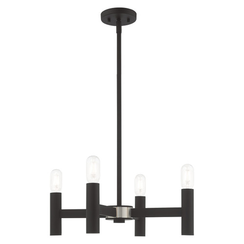 Copenhagen 4 Light Black Mini Chandelier (51134-04)