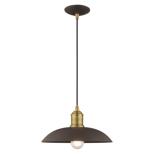 Metal Shade Mini Pendants 1 Light Bronze Mini Pendant (41193-07)