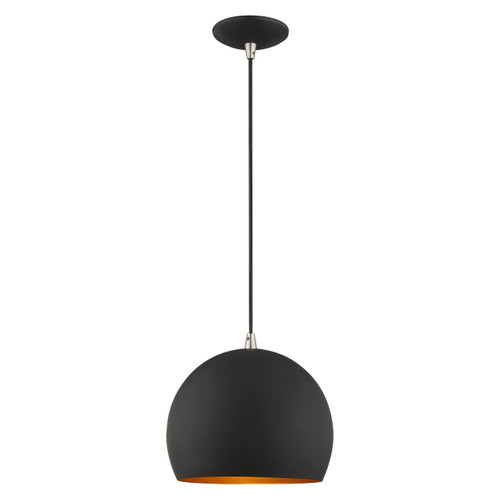 Metal Shade Mini Pendants 1 Light Black Mini Pendant (41181-04)