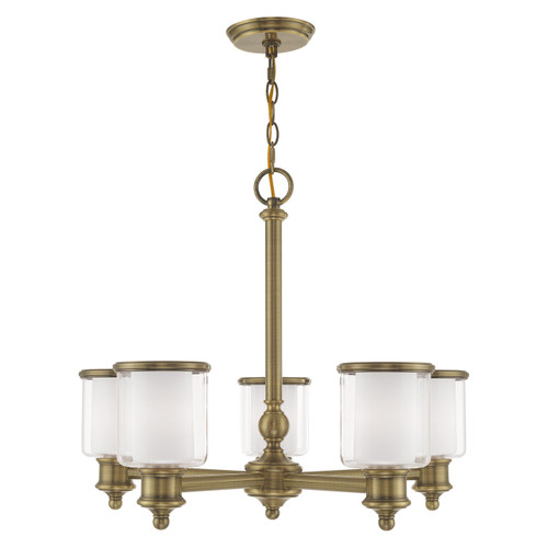 Middlebush 5 Light Antique Brass Chandelier (40205-01)