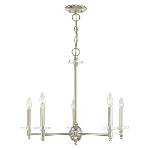 Bennington 5 Light Polished Nickel Chandelier (42705-35)