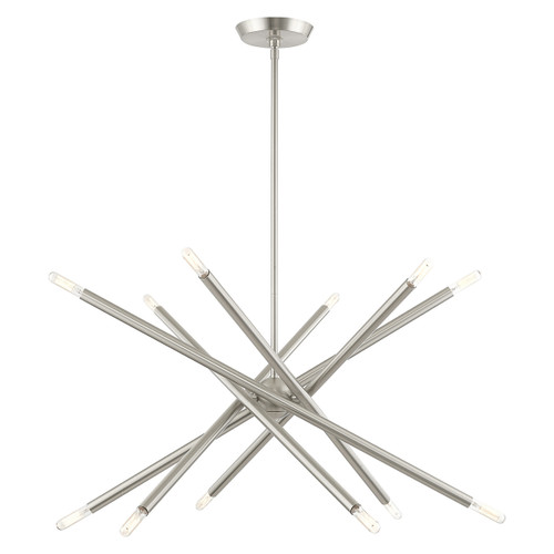 Soho 12 Light Brushed Nickel Chandelier (46776-91)