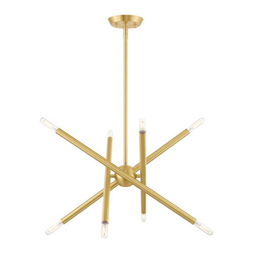 Soho 8 Light Satin Brass Chandelier (46774-12)