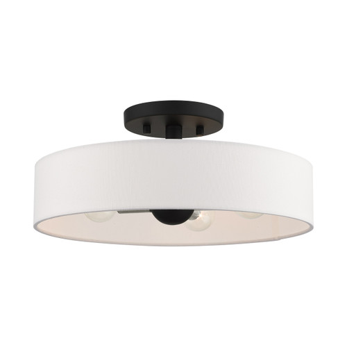 Venlo 4 Light Black With Brushed Nickel Accents Semi Flush (46927-04)