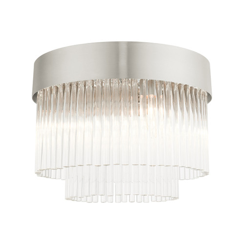 Norwich 4 Light Brushed Nickel Flush Mount (49827-91)