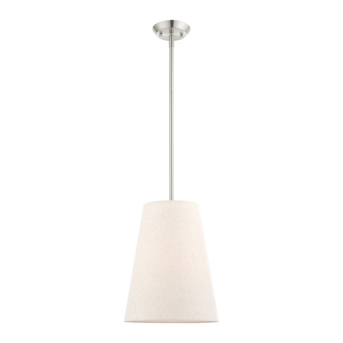 Prato 1 Light Brushed Nickel Pendant (41387-91)