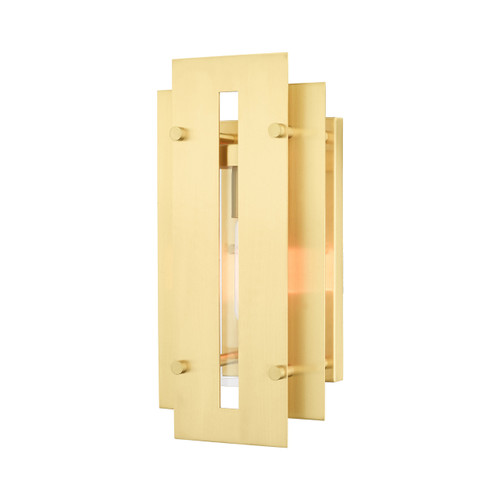 Utrecht 1 Light Satin Brass Outdoor Wall Lantern (21772-12)