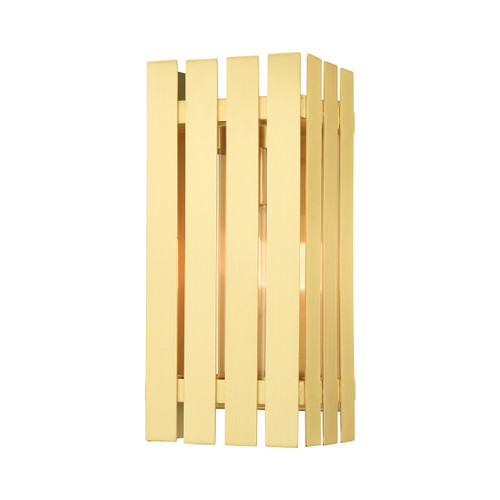 Greenwich 1 Light Satin Brass Outdoor Wall Lantern (20752-12)