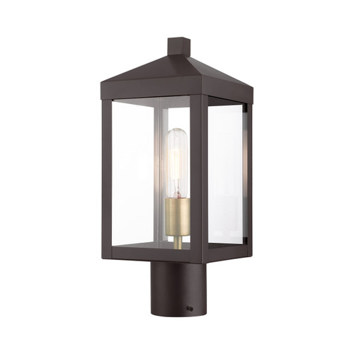 Nyack 1 Light Bronze Outdoor Post Top Lantern (20590-07)