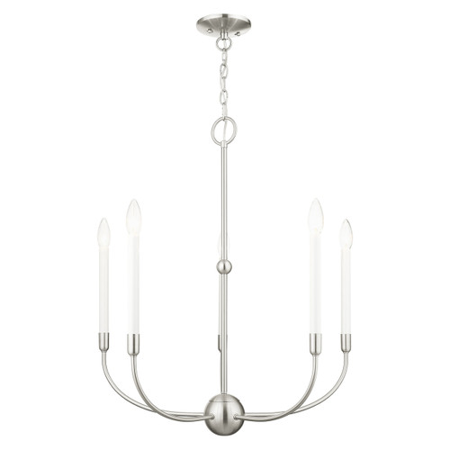 Clairmont 5 Light Brushed Nickle Chandelier (46065-91)