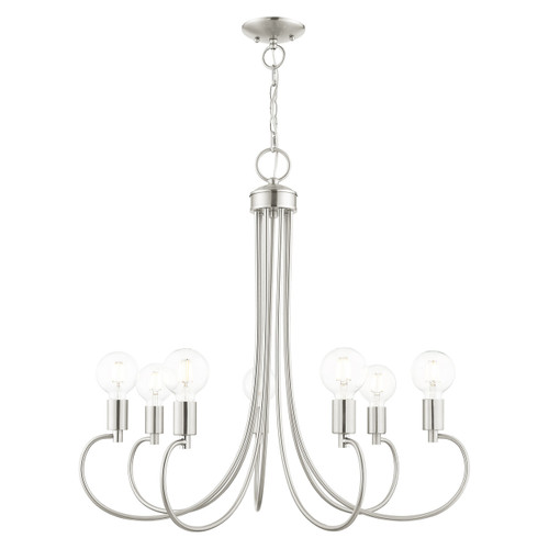 Bari 7 Light Brushed Nickel Chandelier (42927-91)