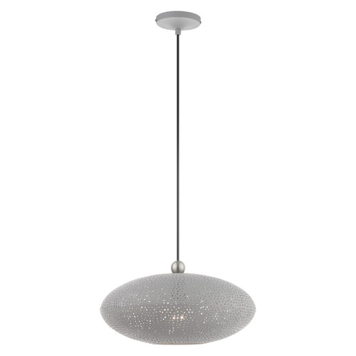 Dublin 1 Light Nordic Gray With Brushed Nickel Accents Pendant (49102-80)
