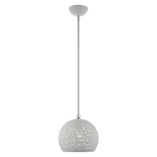 Charlton 1 Light Nordic Gray With Brushed Nickel Accents Pendant (49181-80)