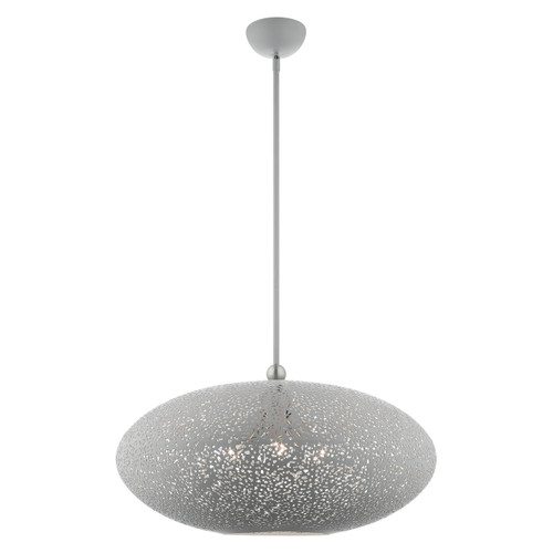 Charlton 3 Light Nordic Gray With Brushed Nickel Accents Pendant (49186-80)