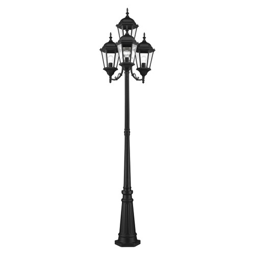 Hamilton 4 Light Textured Black Outdoor Post Light (7557-14)