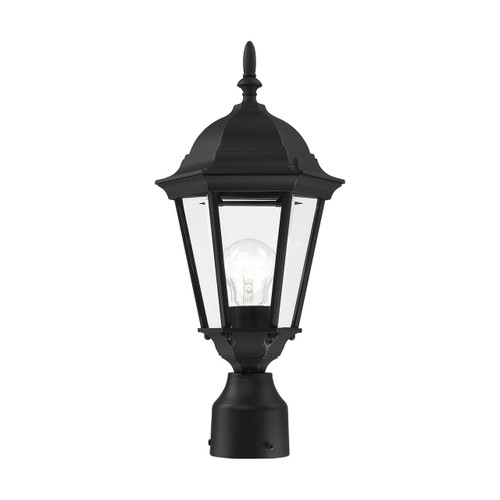 Hamilton 1 Light Textured Black Outdoor Post Top Lantern (7558-14)