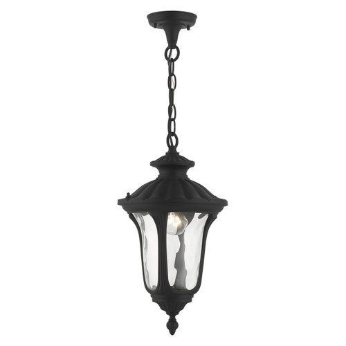 Oxford 1 Light Textured Black Outdoor Pendant Lantern (7854-14)