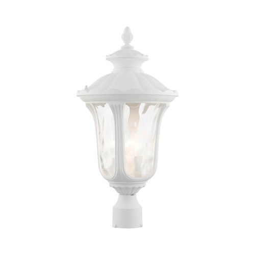 Oxford 3 Light Textured White Outdoor Post Top Lantern (7859-13)