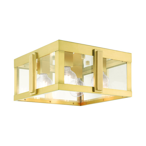 Lexington 4 Light Natural Brass Outdoor Flush Mount (27723-08)