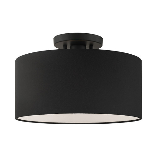 Bainbridge 1 Light Black Semi Flush (45663-04)