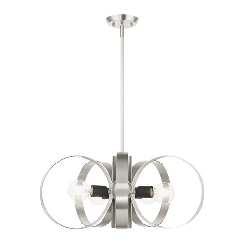 Modesto 6 Light Brushed Nickel Chandelier (46425-91)