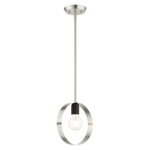 Modesto 1 Light Brushed Nickel Pendant (46411-91)