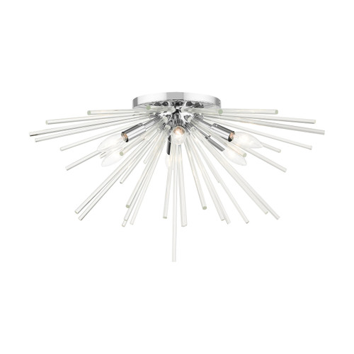 Utopia 6 Light Polished Chrome Flush Mount (41251-05)