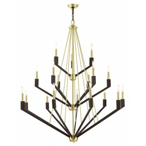 Beckett 18 Light Satin Brass Foyer Chandelier (51169-12)