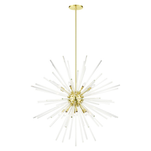 Utopia 16 Light Satin Brass Foyer Pendant Chandelier (41260-12)