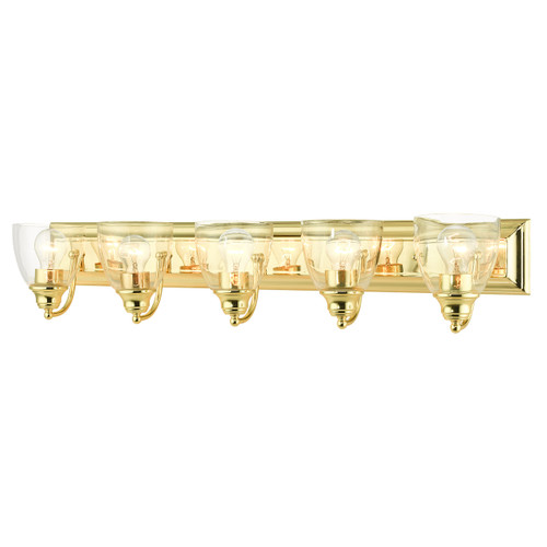 Birmingham 5 Light Polished Brass Vanity Sconce (17075-02)