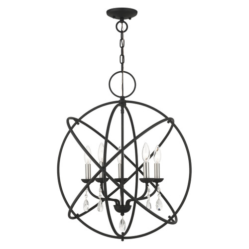 Aria 5 Light Black Chandelier (40905-04)