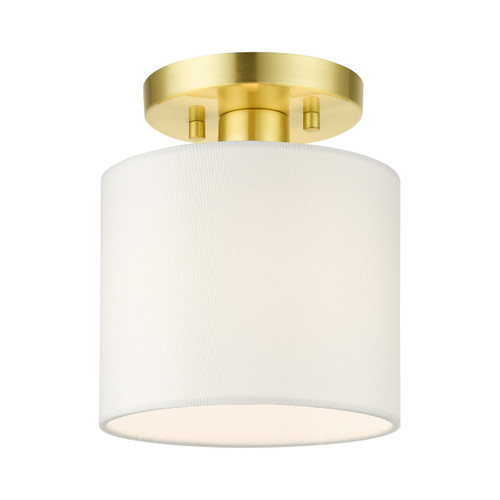 Meridian 1 Light Satin Brass Semi Flush (41094-12)