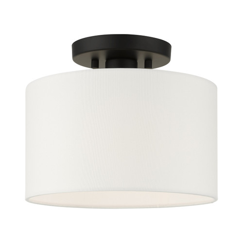 Meridian 1 Light Black Semi Flush (41095-04)