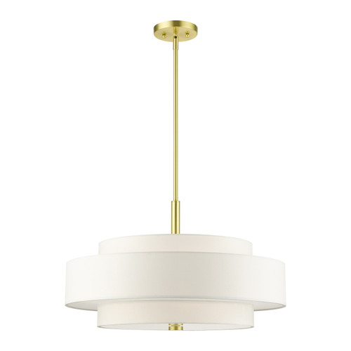 Meridian 5 Light Satin Brass Chandelier (50875-12)