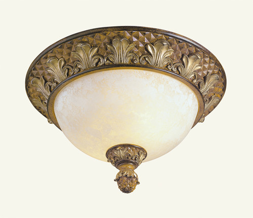 Savannah Collection 2 Light Venetian Patina Ceiling Mount (8457-57)