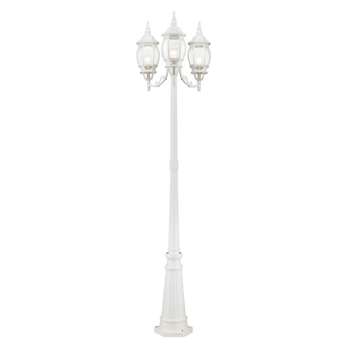 Frontenac Collection 3 Light White Outdoor 3 Head Post (7710-03)