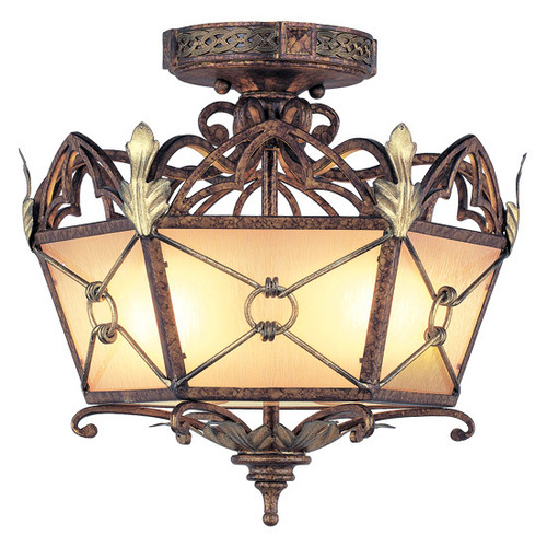 Bristol Manor Collection 2 Light Palacial Bronze With Gilded Accents Ceiling Mount (8823-64)