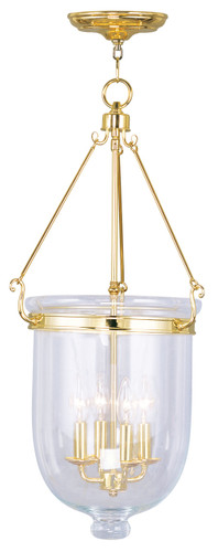 Jefferson Collection 4 Light Polished Brass Chain Lantern (5065-02)