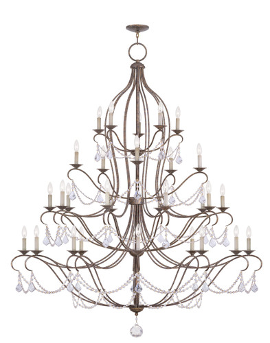 Chesterfield Collection 30 Light Hand Applied Venetian Golden Bronze Chandelier (6459-71)