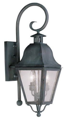 Amwell Collection 2 Light Charcoal Outdoor Wall Lantern (2551-61)