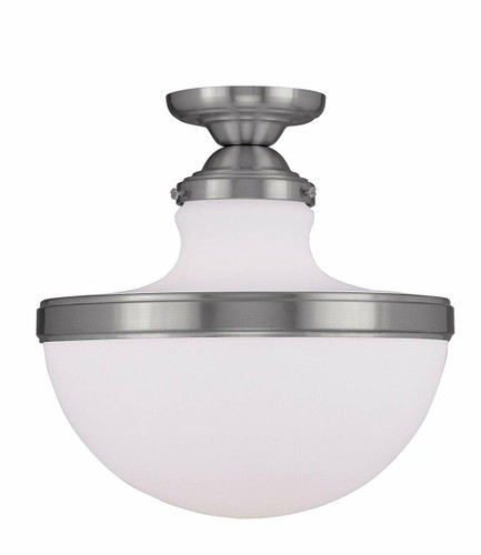 Oldwick Collection 1 Light Brushed Nickel Ceiling Mount (5723-91)