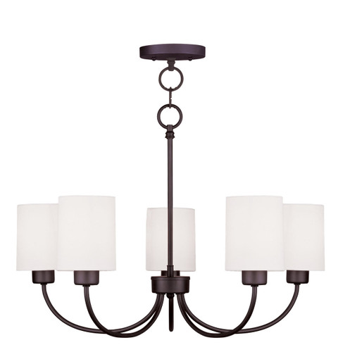 Sussex 5 Light Convertible Chandelier/Ceiling Mount in Bronze (5265-07)