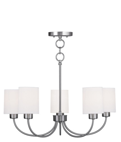 Sussex 5 Light Convertible Chandelier/Ceiling Mount in Brushed Nickel (5265-91)